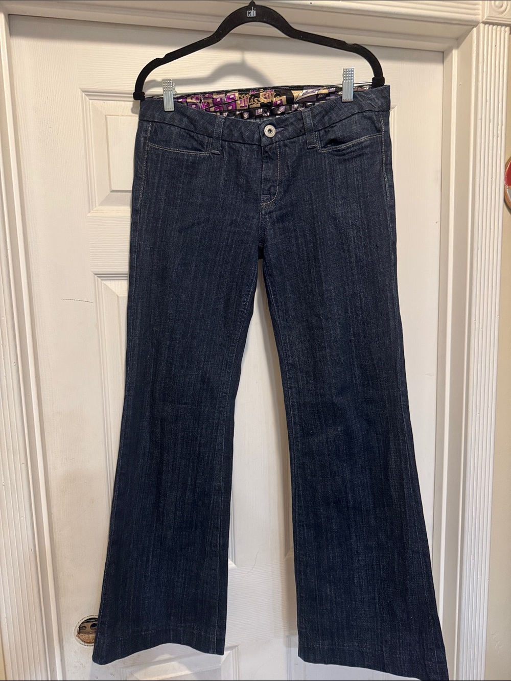Y2K Miss Me Dark Blue Flare Jeans